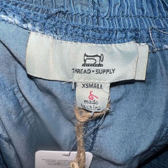 Thread & Supply Chambray Denim Joggers Tencel Sustainable Fabric Lightweight XS - Picture 11 of 16